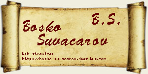 Boško Suvačarov vizit kartica